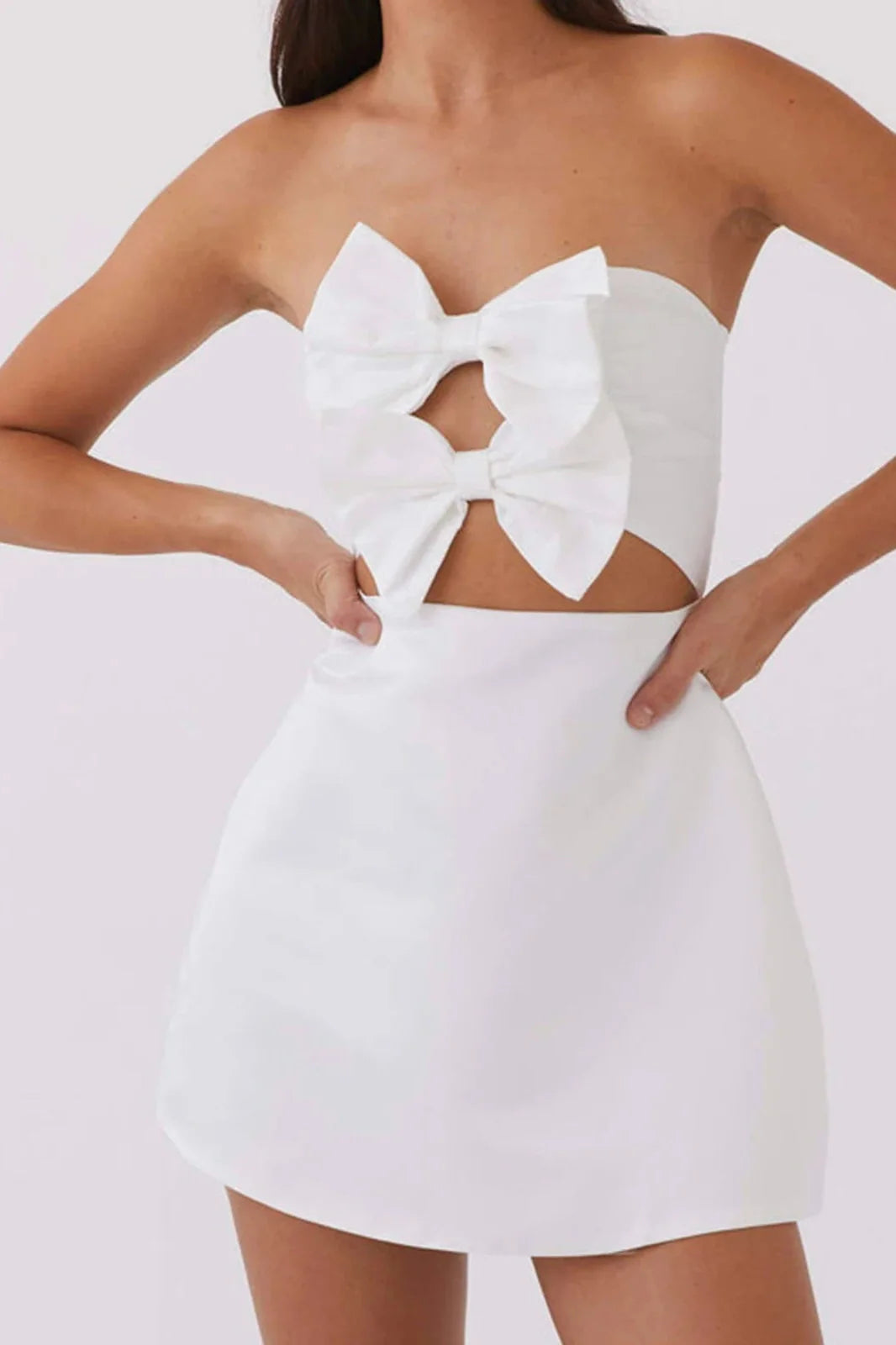 Strapless Backless Mini Dress