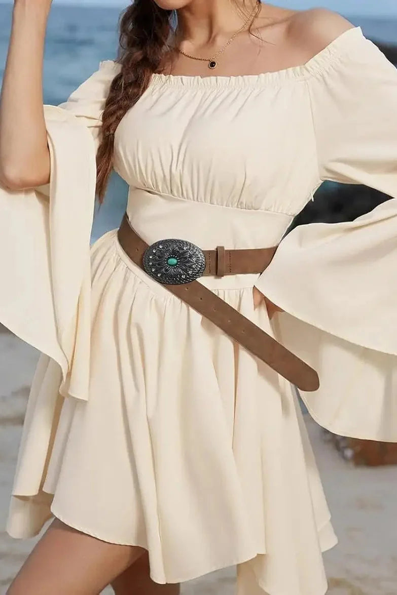 Strapless Slim Off-Shoulder High Waist Irregular Mini Dress