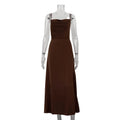 Lace-Up Sleeveless Backless Slim Maxi Dress
