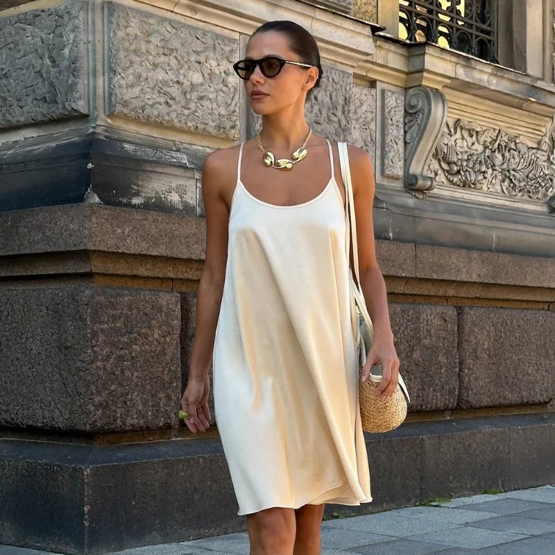 Elegant Sleeveless Backless Mini Dress