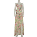 Spaghetti Strap High Waist Slim Maxi Dress