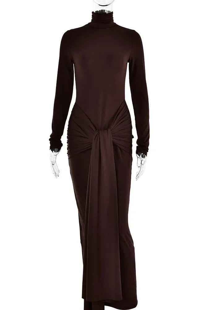Elegant Long Sleeve Bodycon Maxi Dress