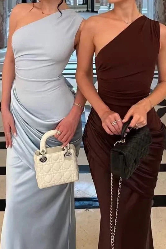 Hollow Out Sleeveless Slash Collar Maxi Dress