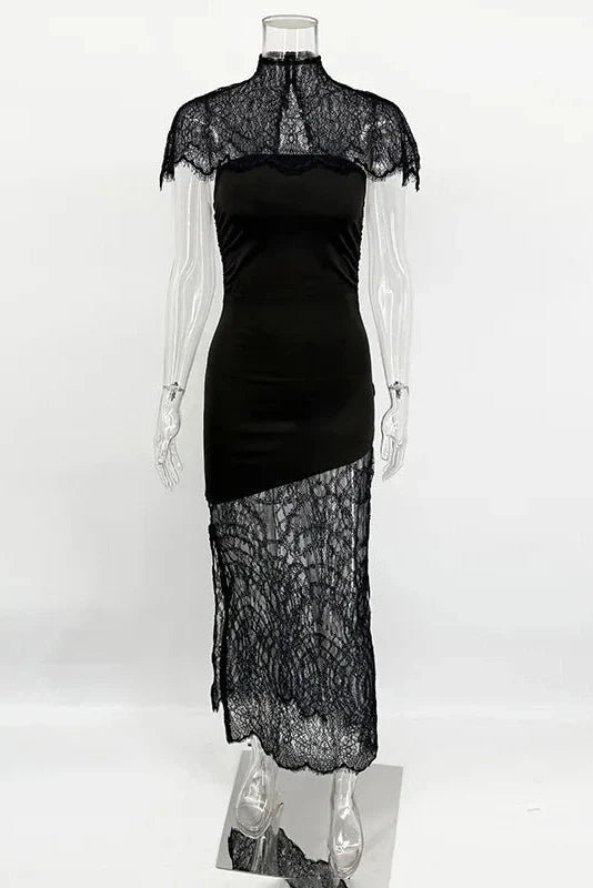 Elegant Slim Lace Maxi Dress