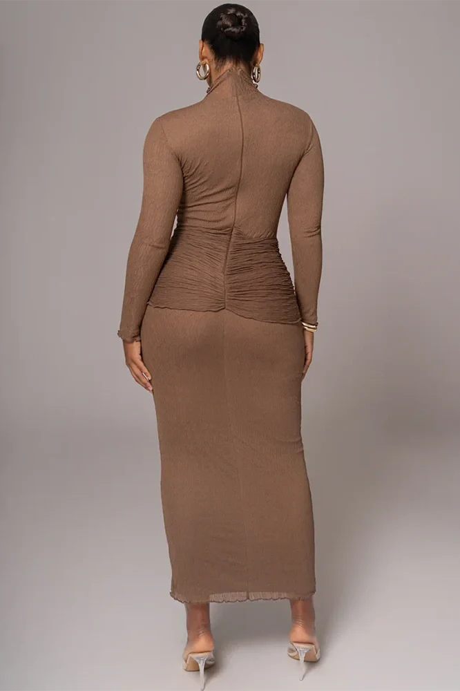 Elegant Long Sleeve Bodycon Maxi Dress