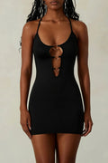 Spaghetti Strap Sleeveless Backless Bodycon Mini Dress