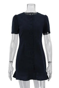 Short Sleeve Patchwork Bodycon Mini Dress