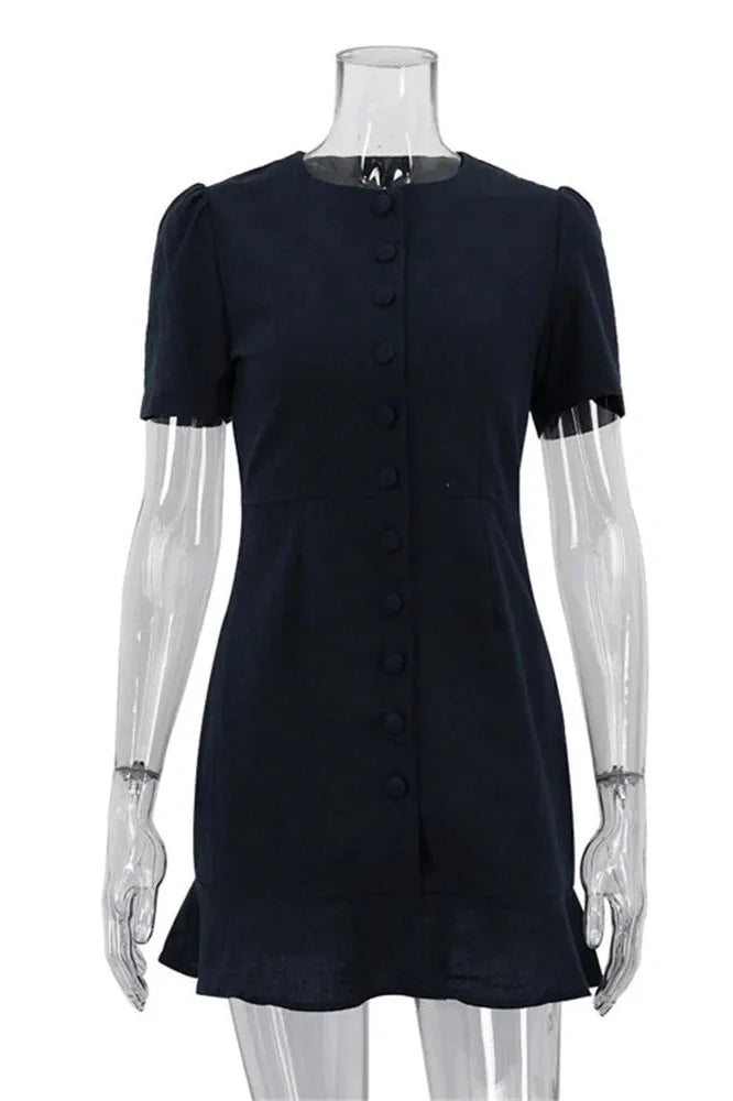 Short Sleeve Patchwork Bodycon Mini Dress