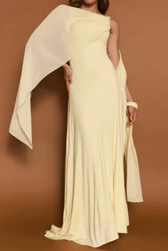 Sleeveless Slash Collar High Waist Maxi Dress