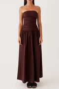 Backless Sleeveless Strapless Maxi Dress