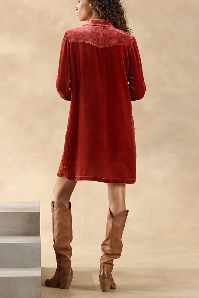 Elegant Pocket Single Breasted Mini Dress