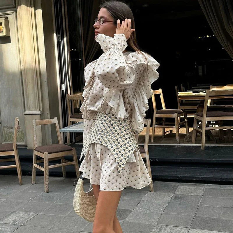 Long Sleeve High Waist Slim Mini Dress