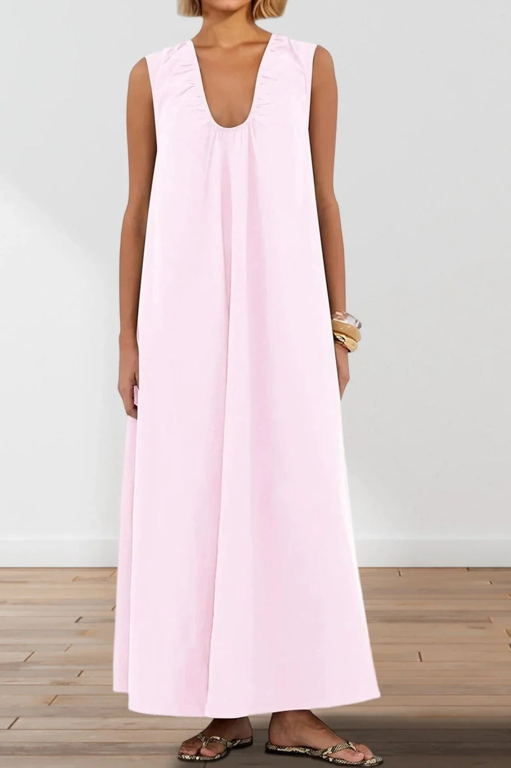 Elegant Sleeveless Loose Maxi Dress