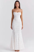 Backless Lace-up Spaghetti Strap Sleeveless Maxi Dress