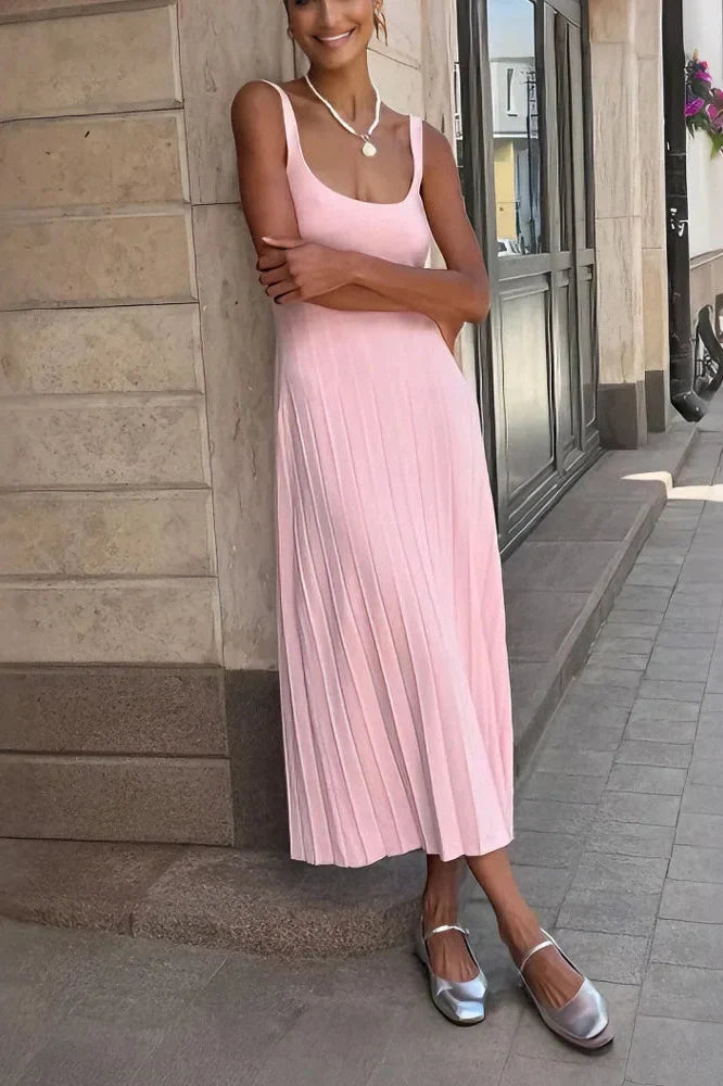 Backless High Waist Sleeveless Slim Maxi Dress