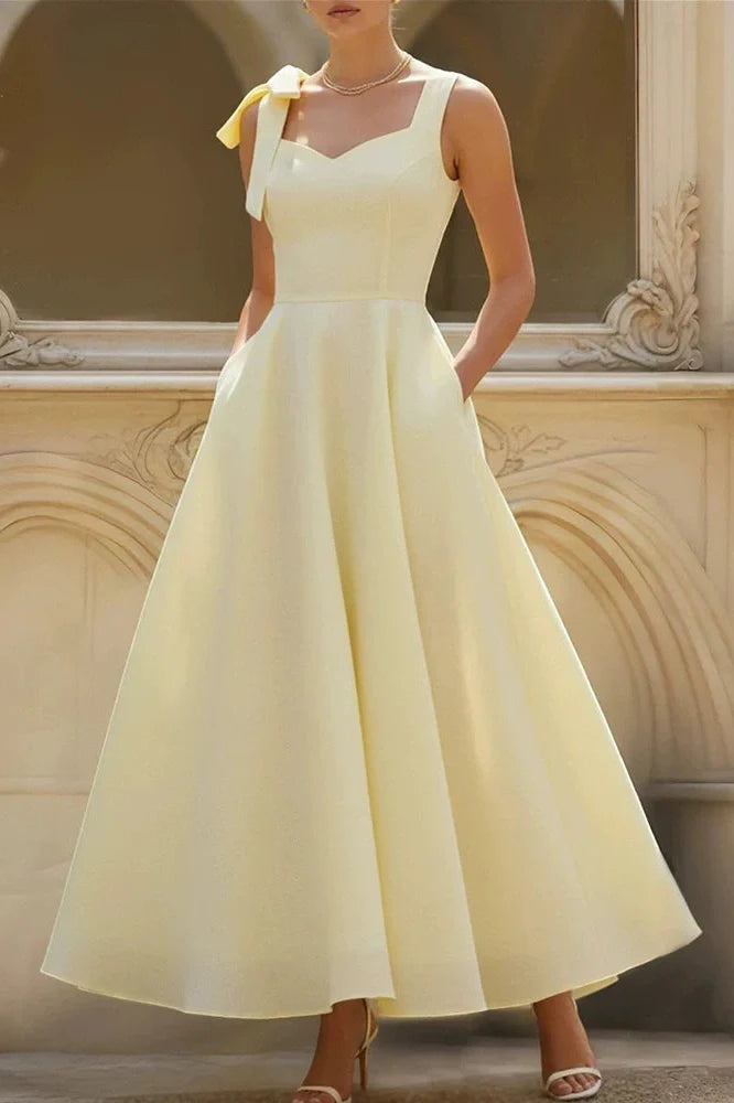 Sleeveless Slim Pleated Tie Up High Waist Maxi Dress