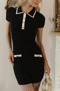 Elegant Short Sleeve Bodycon Mini Dress