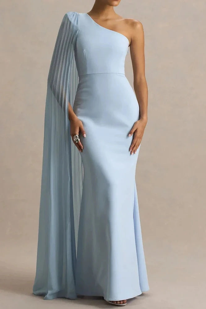 Elegant High Waist Sleeveless Slash Collar Slim Maxi Dress