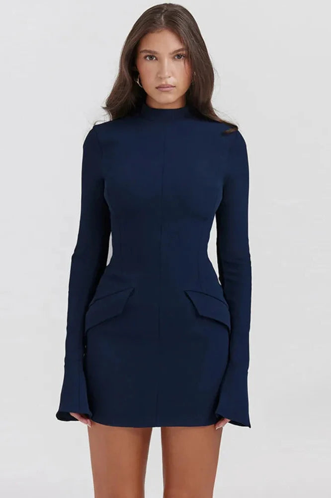 Elegant Long Sleeve Bodycon Mini Dress