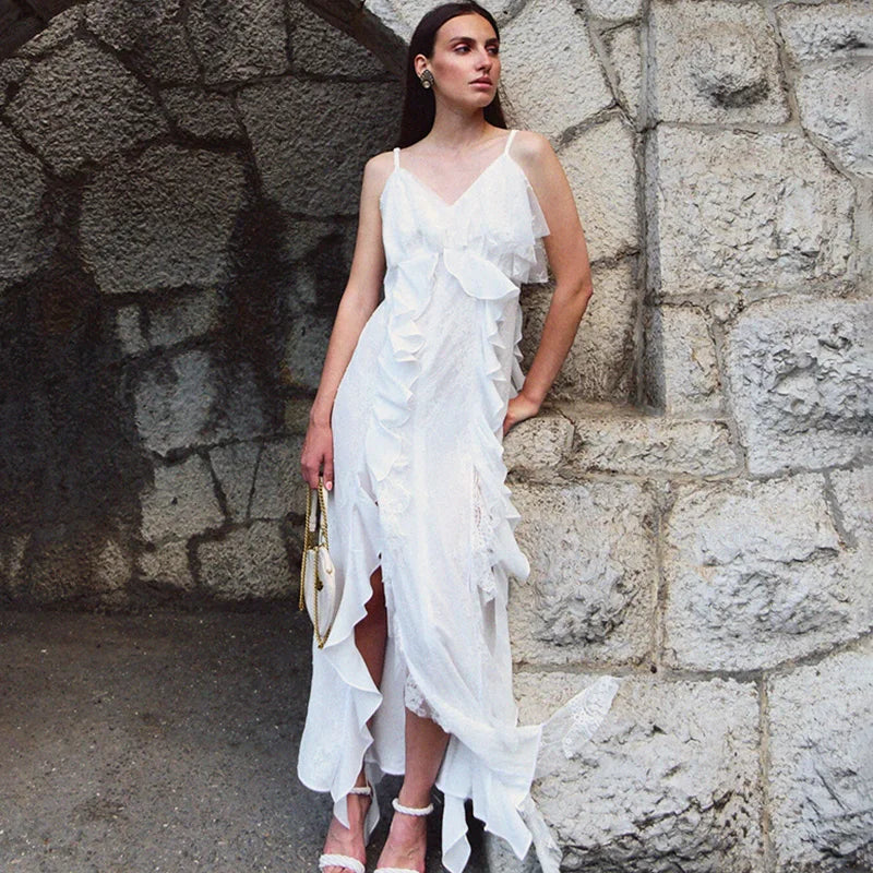 Elegant Patchwork Sleeveless Maxi Dress