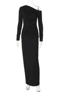 Elegant Long Sleeve Bodycon High Waist Maxi Dress