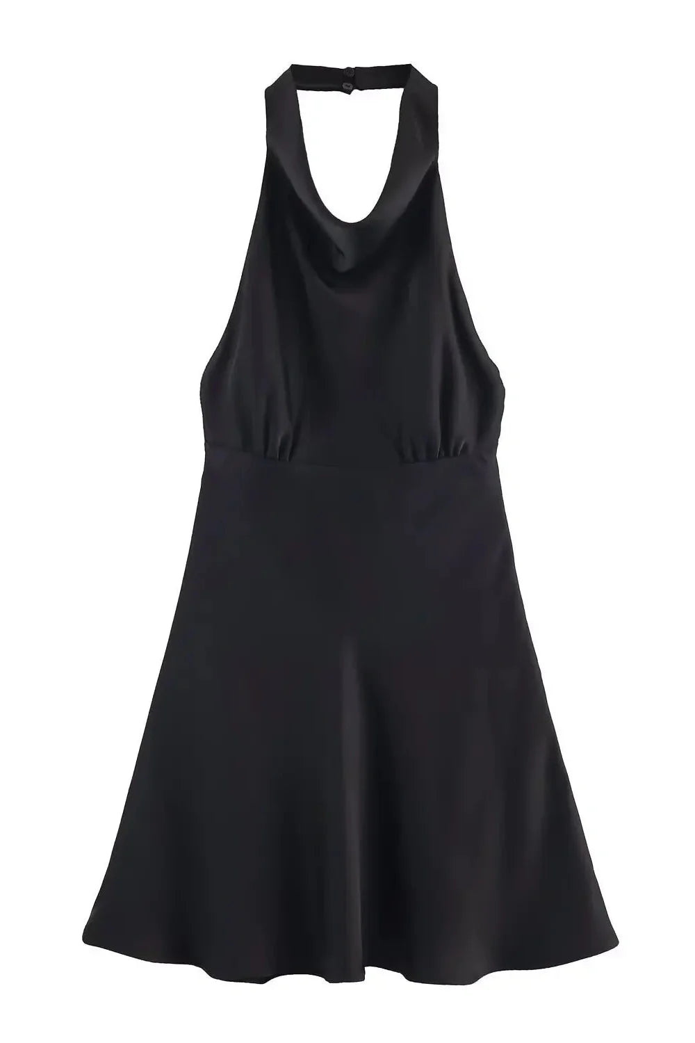Backless Patchwork High Waist Mini Dress