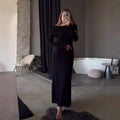 Elegant Off-Shoulder High Waist Maxi Dress