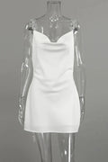 Elegant V Neck Backless Sleeveless Mini Dress