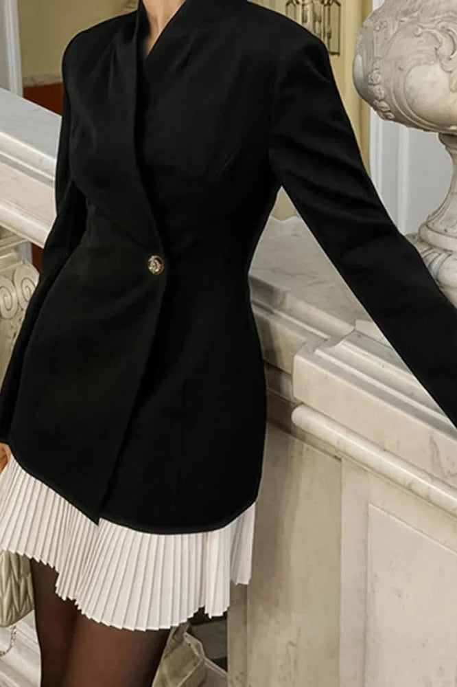 Elegant Long Sleeve High Waist Slim Mini Dress