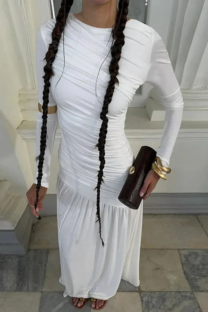 Elegant Long Sleeve Bodycon Maxi Dress