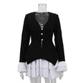 V Neck Flared Sleeves Slim Mini Dress