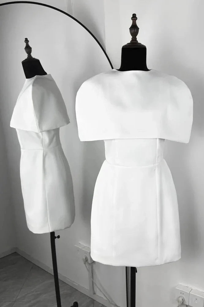 Elegant Patchwork High Waist Mini Dress