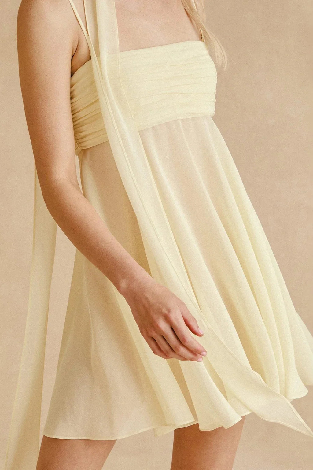 Sleeveless Spaghetti Strap Backless A-Line Mini Dress