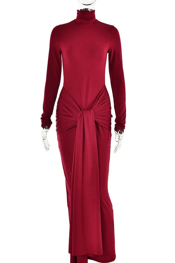 Elegant Long Sleeve Bodycon Maxi Dress