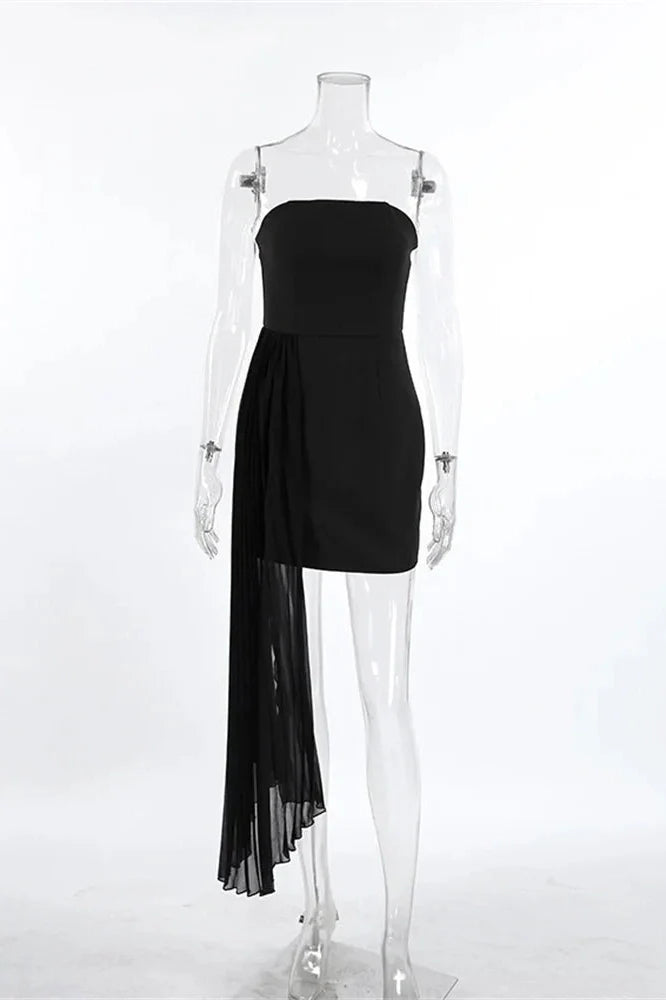 Elegant High Waist Backless Mini Dress