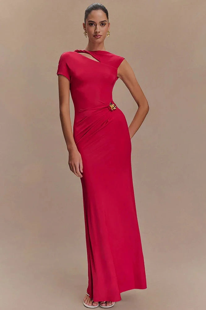 Hollow Out Sleeveless Backless Bodycon Maxi Dress