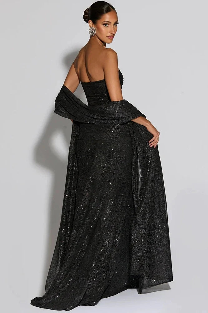 Strapless Off-Shoulder Sleeveless Backless Maxi Dress