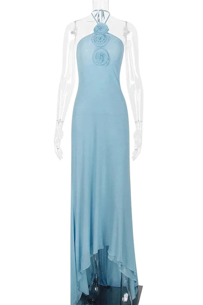 Elegant Bodycon Slim Backless Maxi Dress