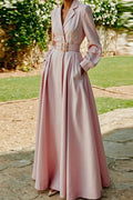 Long Sleeve High Waist Maxi Dress