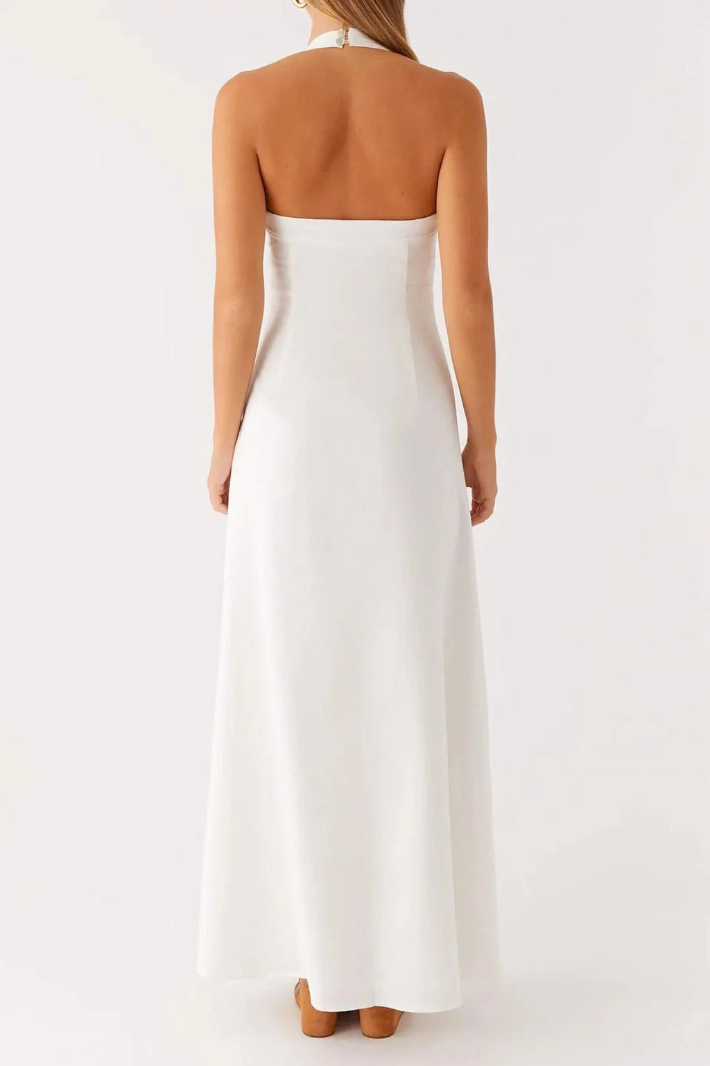 Elegant Sleeveless Backless Maxi Dress