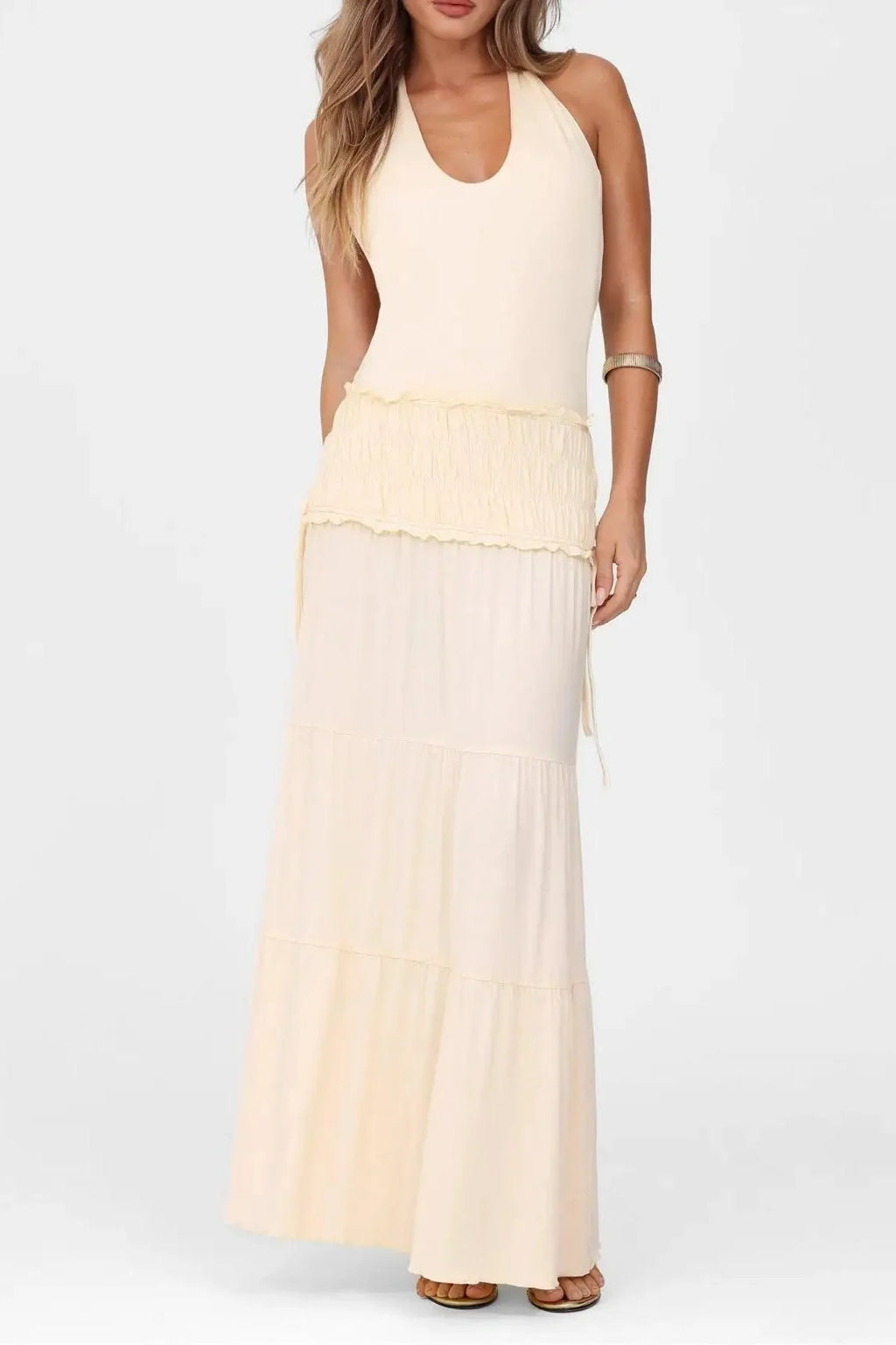 Elegant Backless Slim Maxi Dress