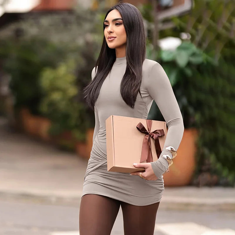 Hollow Out Backless High Waist Mini Dress