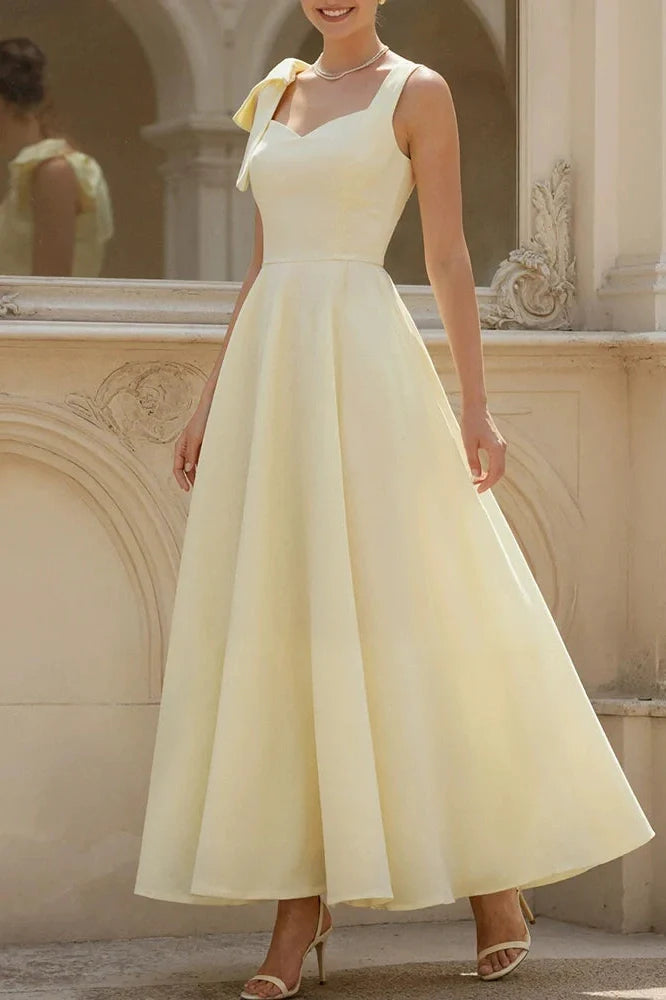Sleeveless Slim Pleated Tie Up High Waist Maxi Dress