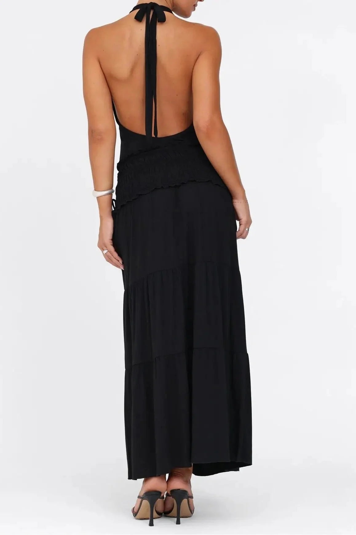 Elegant Backless Slim Maxi Dress