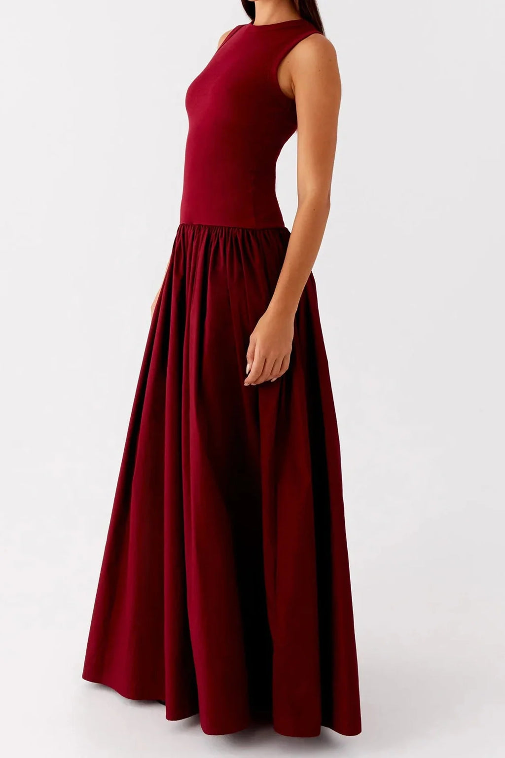Elegant Sleeveless A-Line Maxi Dress