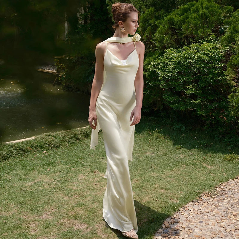 Backless Spaghetti Strap Maxi Dress