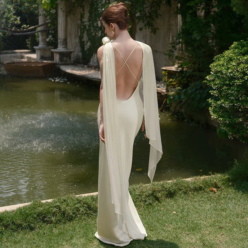 Backless Spaghetti Strap Maxi Dress