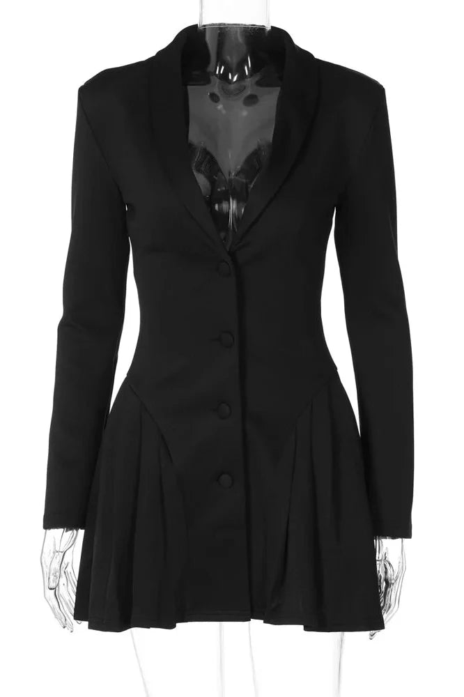 V-Neck Patchwork High Waist Mini Dress