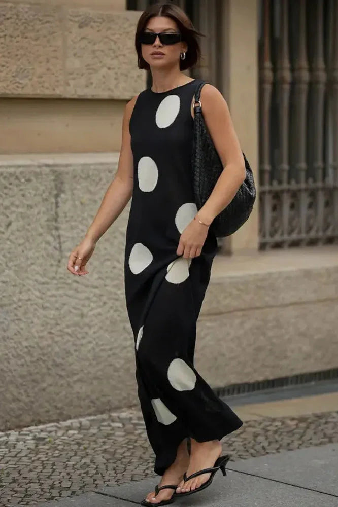 Sleeveless Loose See-Through Maxi Dress