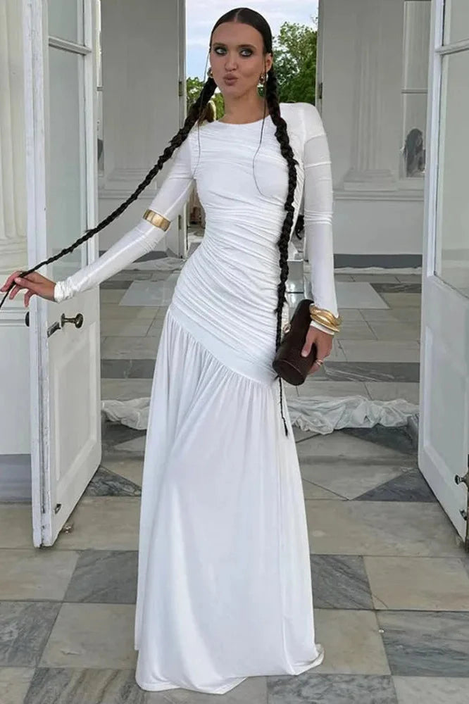 Elegant Long Sleeve Bodycon Maxi Dress